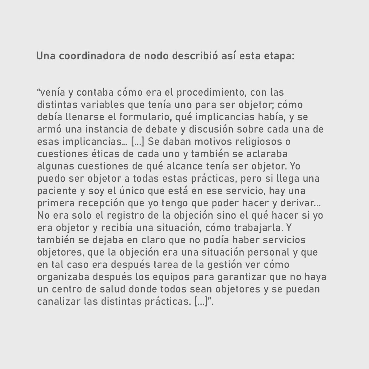 Comentario coordinadora nodo